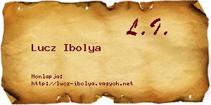 Lucz Ibolya névjegykártya
